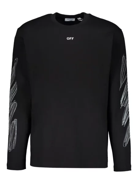 Tricou Off-white lung alb