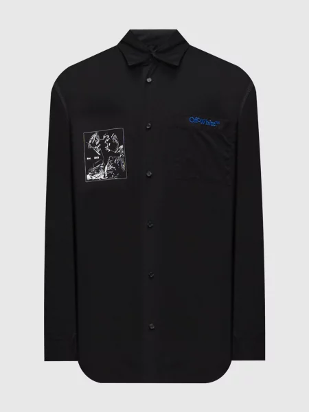 Сорочка Faded Painting Off-white чорна