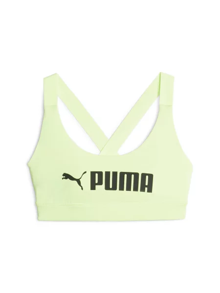 Stanik fitness cardio PUMA Mid Impact Puma Fit żółty