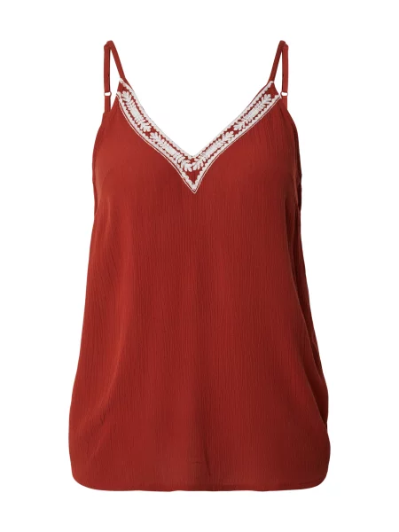 ABOUT YOU Top Taira roșu ruginiu alb