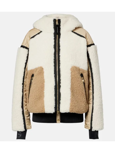 Geacă cu puf Bogner cu glugă bej