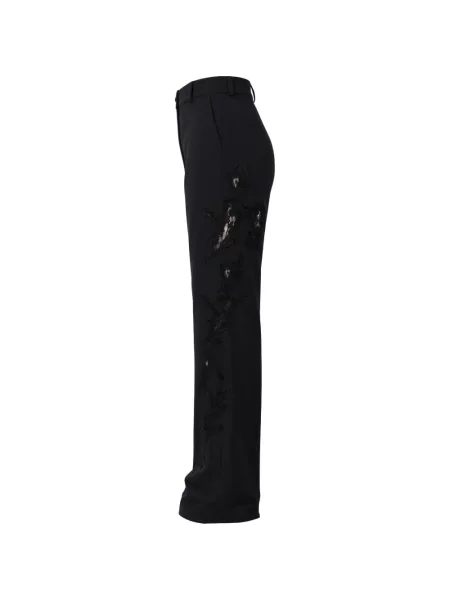 Pantaloni Almaz din dantelă negru