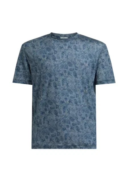 Tricou Etro cu model floral albastru