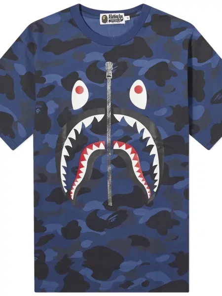Tricou A Bathing Ape® cu model camuflaj albastru
