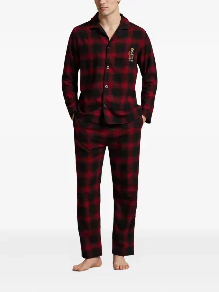 Chiloți Polo Ralph Lauren din țesătură twill cu autograf cu glugă albastru