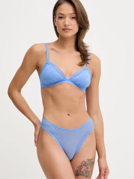 HUGO brazilky dámske LACY THONG modrá