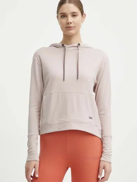 Суичър с качулка Helly Hansen с качулка розово