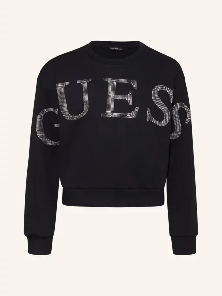 Guess Mikiny S Ozdobnými Kamínky černá