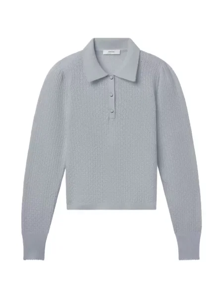 Tricou polo Frame tricotate albastru