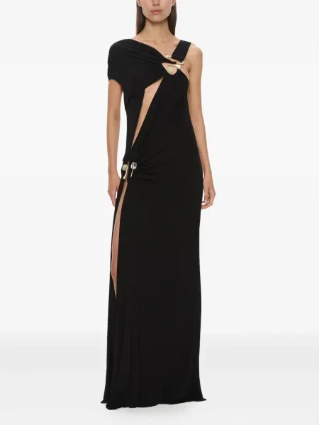 Rochie maxi Christopher Esber drapată de costum negru