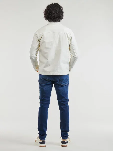 Cămașă din denim Pepe Jeans alb