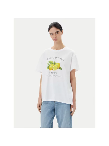 Pieces Marškinėliai Thea Standard Fit balta
