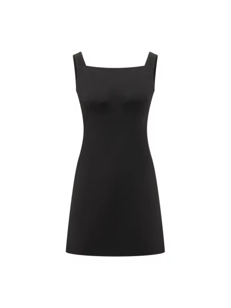 Lniana sukienka mini Givenchy czarna