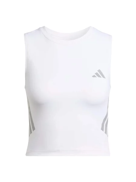 ADIDAS PERFORMANCE Sportski top Iconic siva bijela