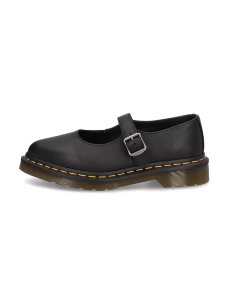 Kožené baleríny Dr. Martens s přezkou černé