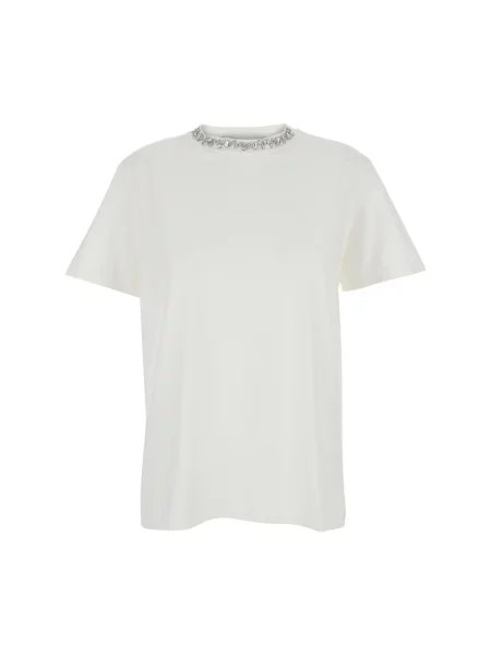 Koszulka Golden Goose z kryształkami biała