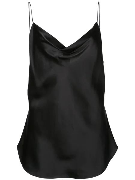 Jedwabny top Cinq A Sept czarny