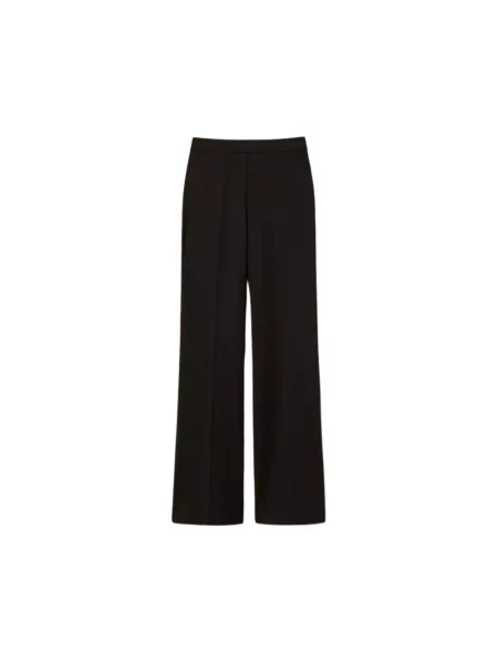 Lniane spodnie Twinset czarne