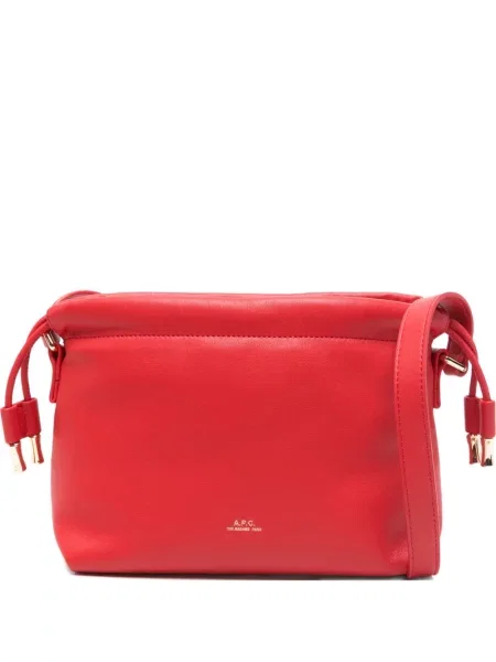 Mała mały sznurek ściągający torebka crossbody A.p.c. czerwona