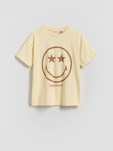 Reserved Футболка SmileyWorld® бежевий