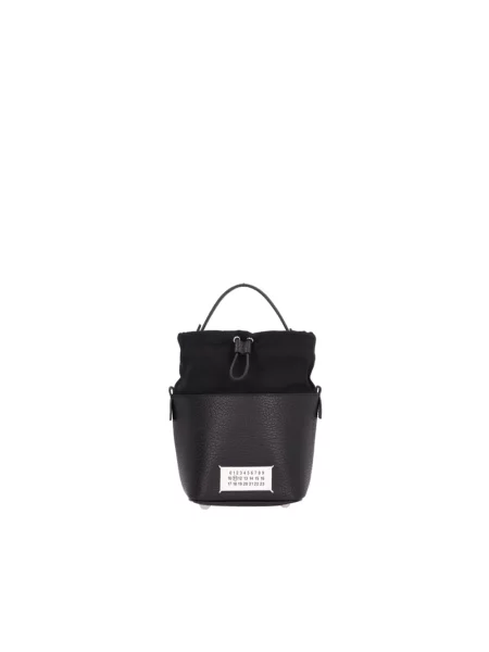 Lniany kapelusz Maison Margiela retro wiązany czarny