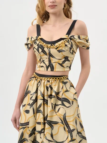 Топ Elisabetta Franchi бежевий