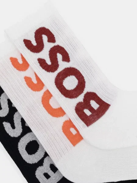BOSS ponožky 3P QS Rib Logo CC bílé