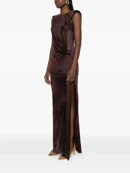 Rochie maxi Elisabetta Franchi de costum maro