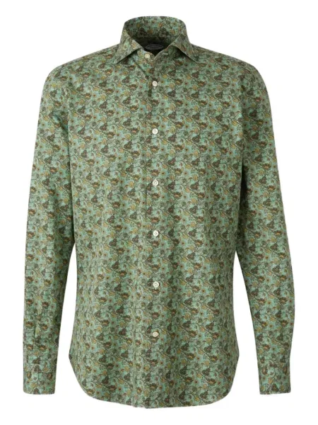 Cămașă Vincenzo Di Ruggiero cu model floral cu imagine verde