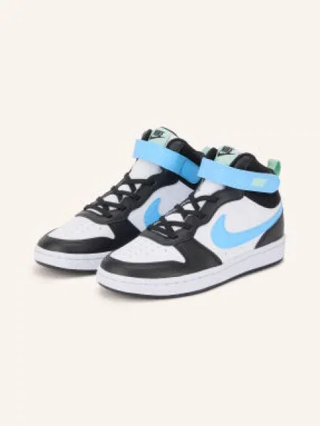 Nike Wysokie Sneakersy Court Borough Mid 2 schwarz białe