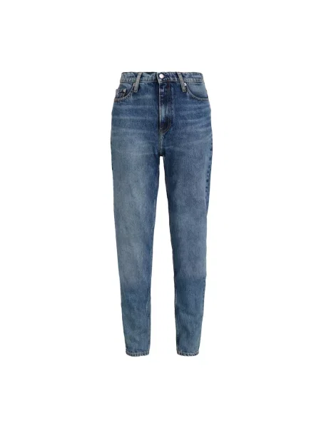 Jeansy Calvin Klein Jeans z wysoką talią retro niebieskie
