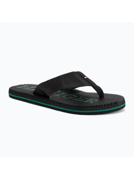 Férfi flip-flop papucs Tommy Hilfiger Massage Beach Sandal black. Méret: 45 EU fekete