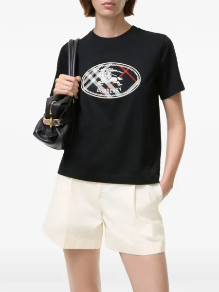 Tricou Burberry în carouri negru
