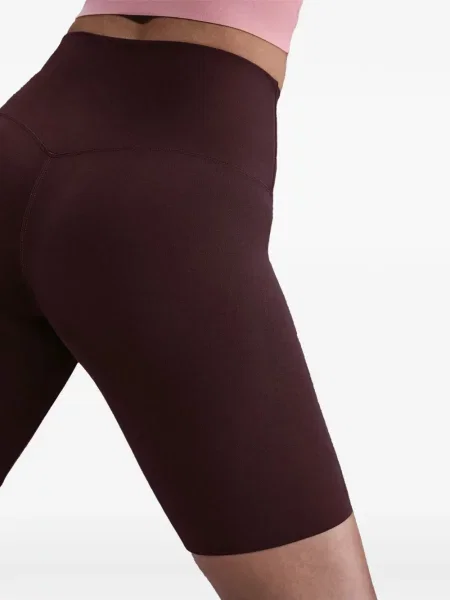 Pantaloni scurți Nike alergare cu talie înaltă în carouri albastru
