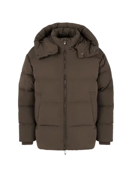 Geacă Emporio Armani cu glugă maro