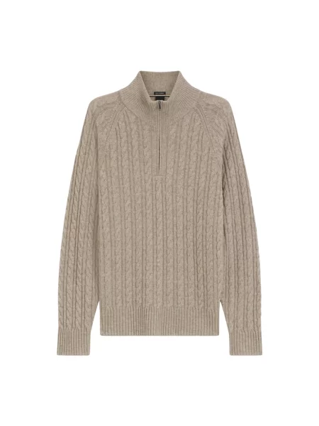 Sweter Boss wełniany brązowy