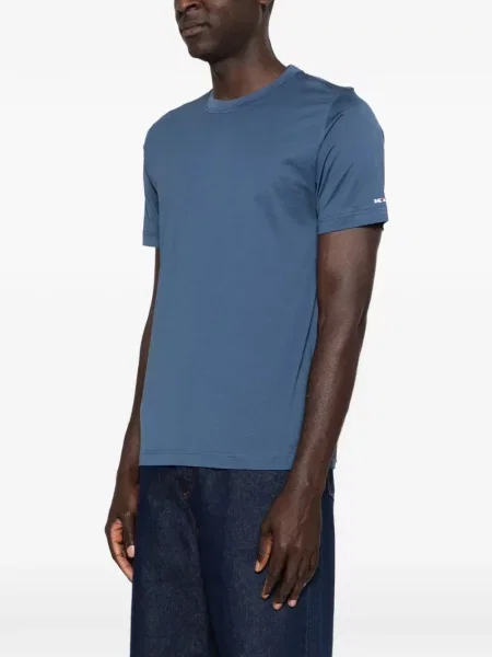 Tricou Kiton cu broderie albastru