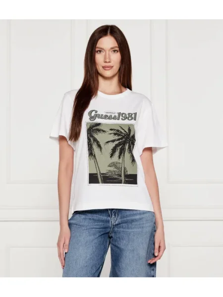 GUESS Tricou alb