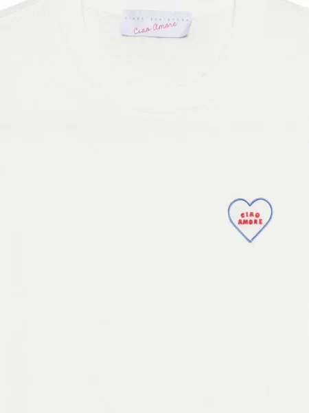 Hanorac Giada Benincasa cu broderie alb