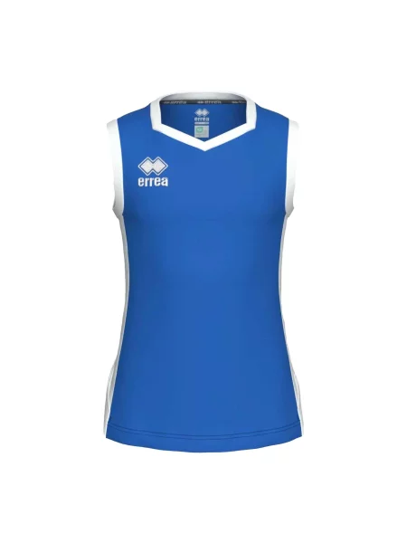 Errea Koszulka Bez Rękawów Becky Jr Azzurro Bianco Dzieci niebieska