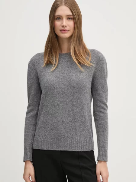 United Colors of Benetton sweter wełniany lekki szary