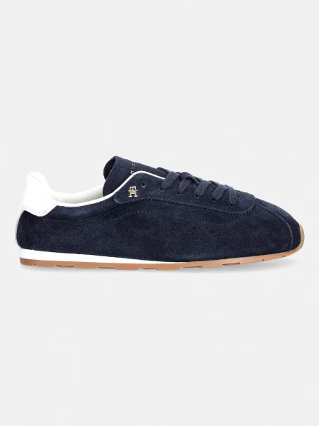 Superge Tommy Hilfiger Th Bella Low Runner Suede Mornarsko modra