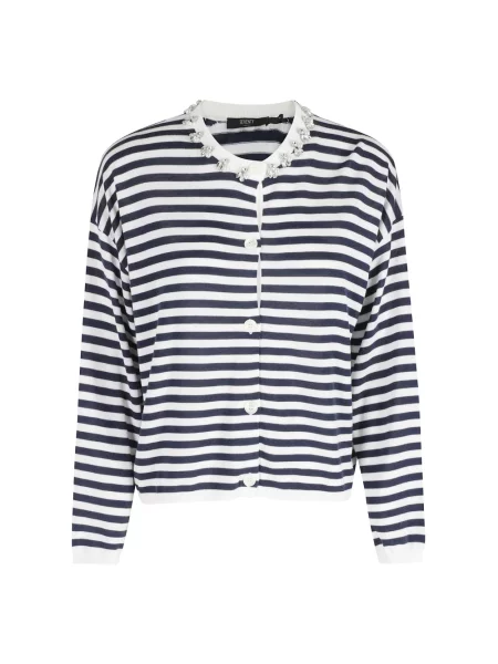 Kardigan Seventy w paski niebieski