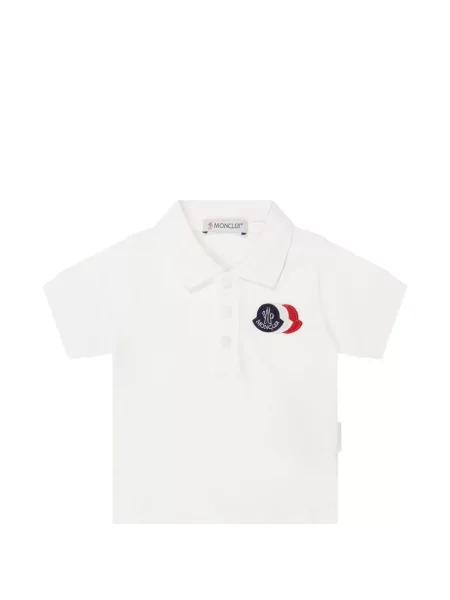 Koszulka polo dziecięca Moncler Grenoble biała