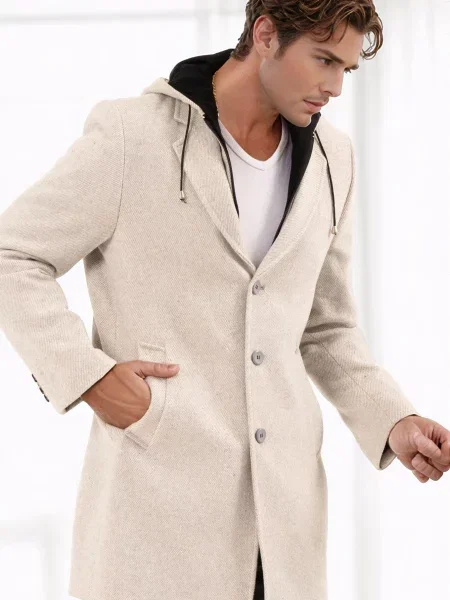 Palton Dewberry cu imagine bej