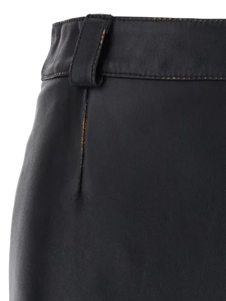 Fustă din piele Grifoni negru