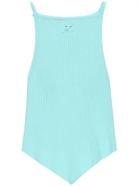 Top Courreges tricotate albastru