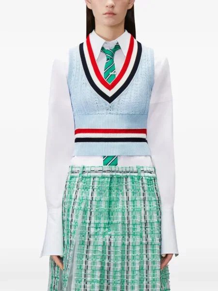 Vestă Thom Browne cu dungi albastru