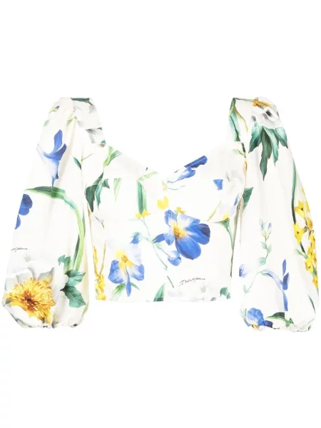 Decupat bluză Dolce & Gabbana cu model floral cu imagine