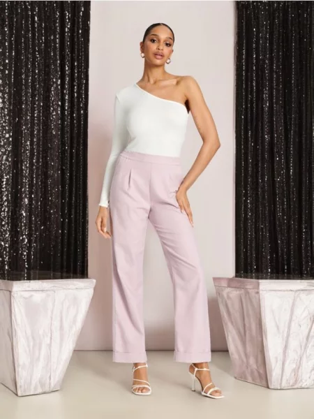 Штани з додаванням льону фіолетовий